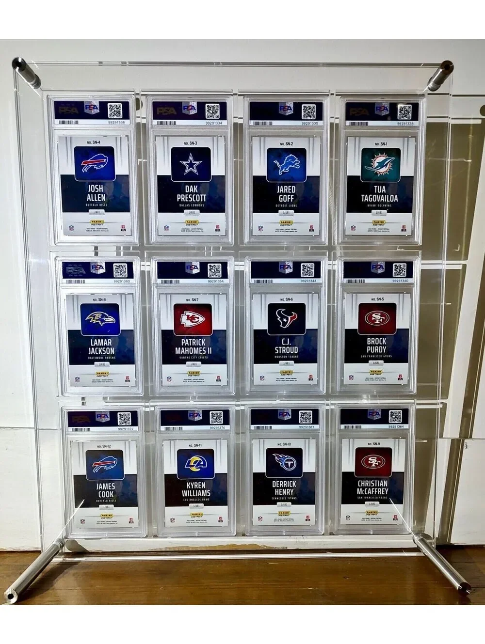 2023 Panini Supernova NFL Complete 24 Card Football Set PSA 10 Gem & Display